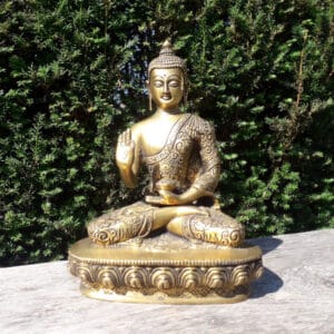 der lehrende buddha mit der vitarka mudra aus indien