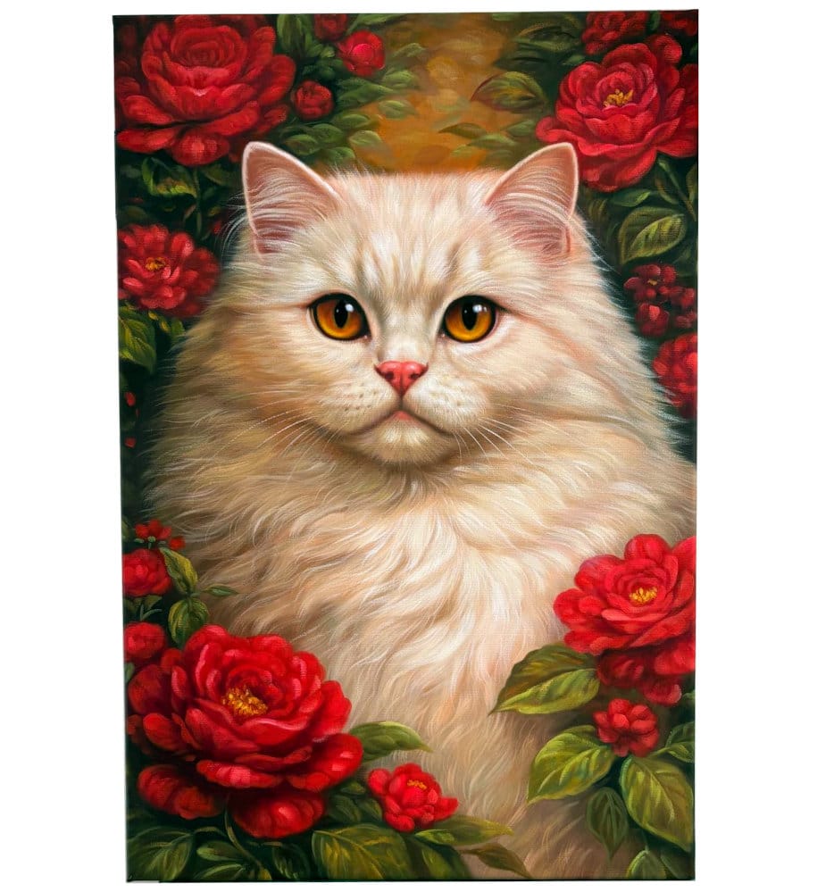 handgemaltes Katzenportrait
