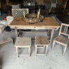 wirtshaustisch jugendstil set mit sessel und hocker