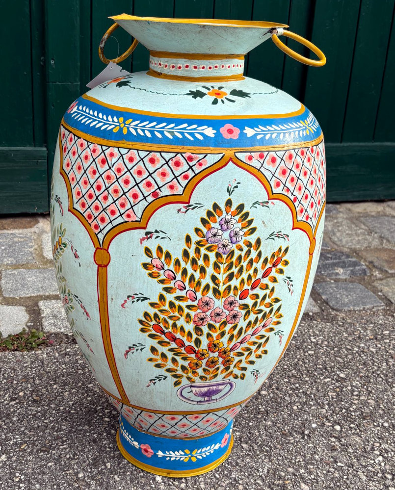 handbemalte indische volkskunst-vase