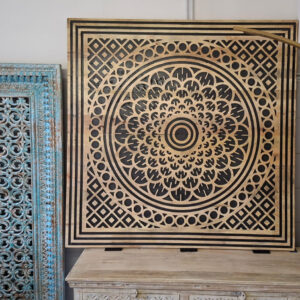 mandala relief aus holz