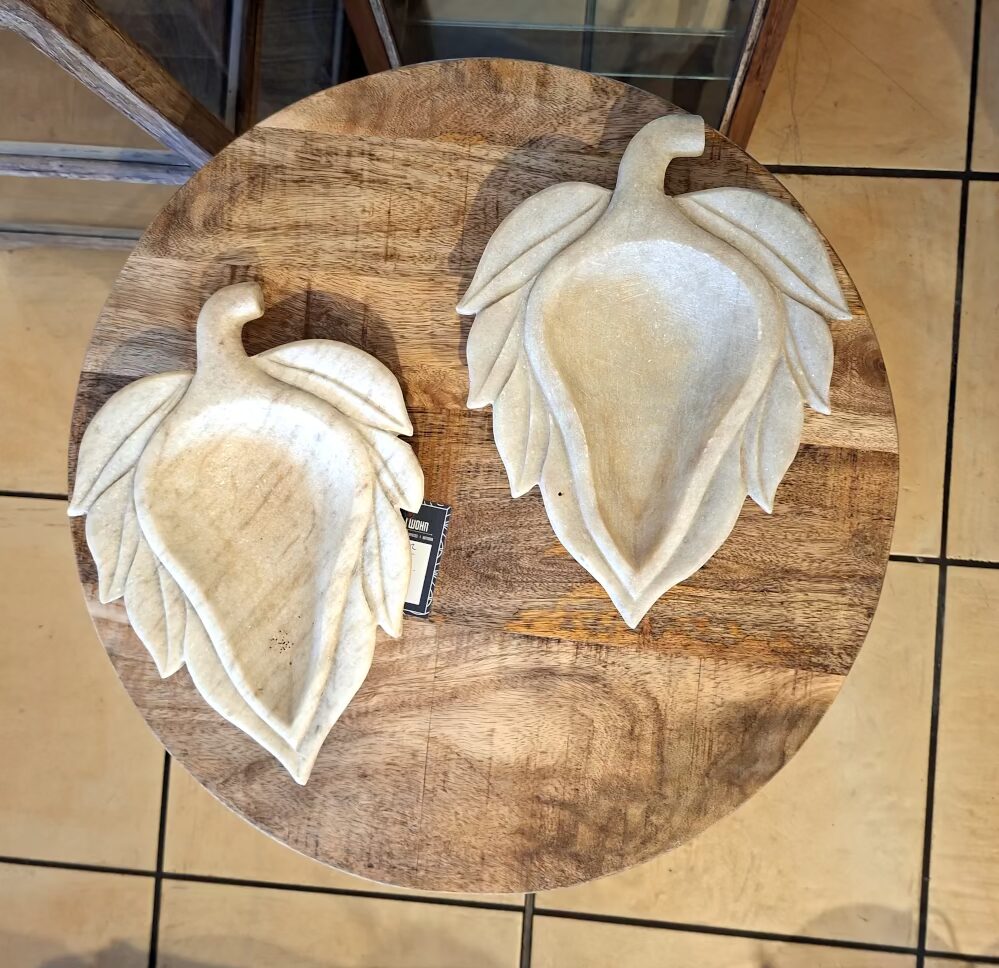 Marmorschale Blatt – Bild 2